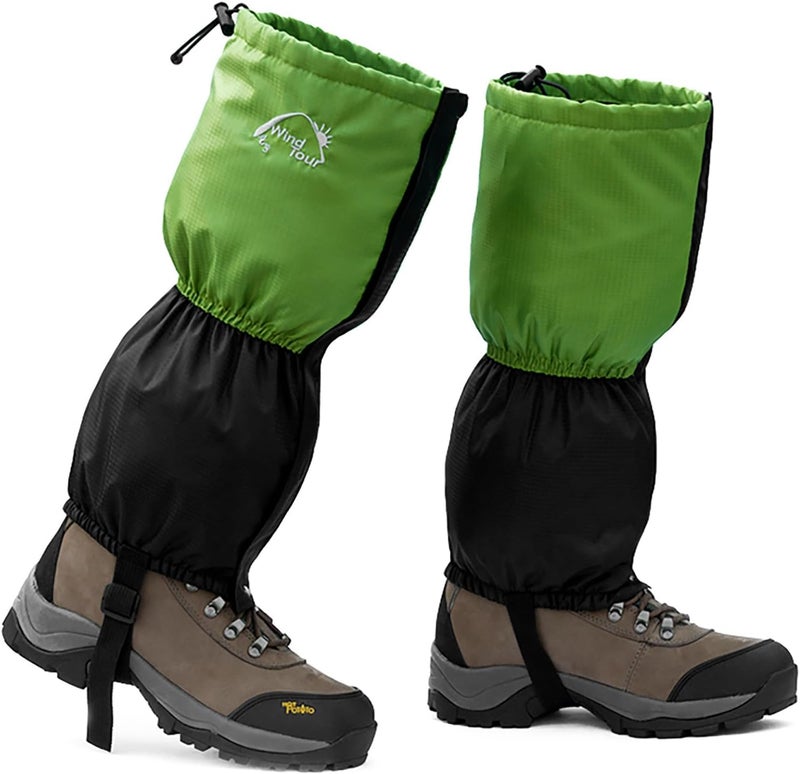 Wind Tour Winter Snow Gaiters for Hiking - Waterproof Ankle Covers for Snow Trekking, Skiing - Universal Fit Men Women - Image 1